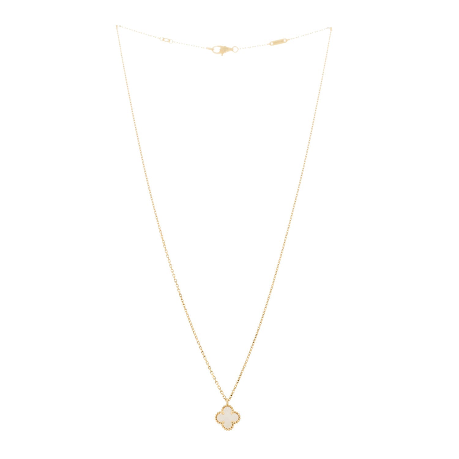 ヴァンクリーフ&アーペル スウィートアルハンブラ ペンダントネックレス マザーオブパール 18K イエローゴールド VAN CLEEF & ARPELS SWEET ALHAMBRA PENDANT NECKLACE MOTHER OF PEARL 18K YELLOW GOLD