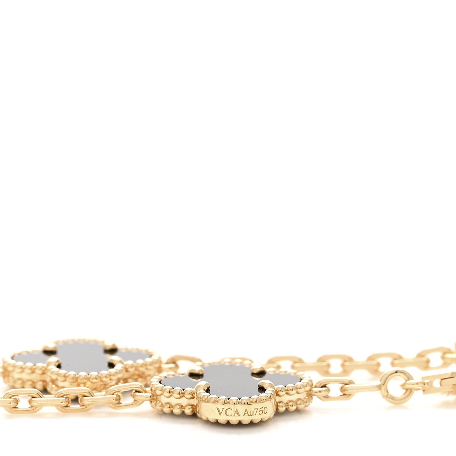 ヴァンクリーフ&アーペル ヴィンテージアルハンブラ 10モチーフ ネックレス ブラックオニキス 18K イエローゴールド VAN CLEEF & ARPELS VINTAGE ALHAMBRA 10 MOTIFS NECKLACE BLACK ONYX 18K YELLOW GOLD