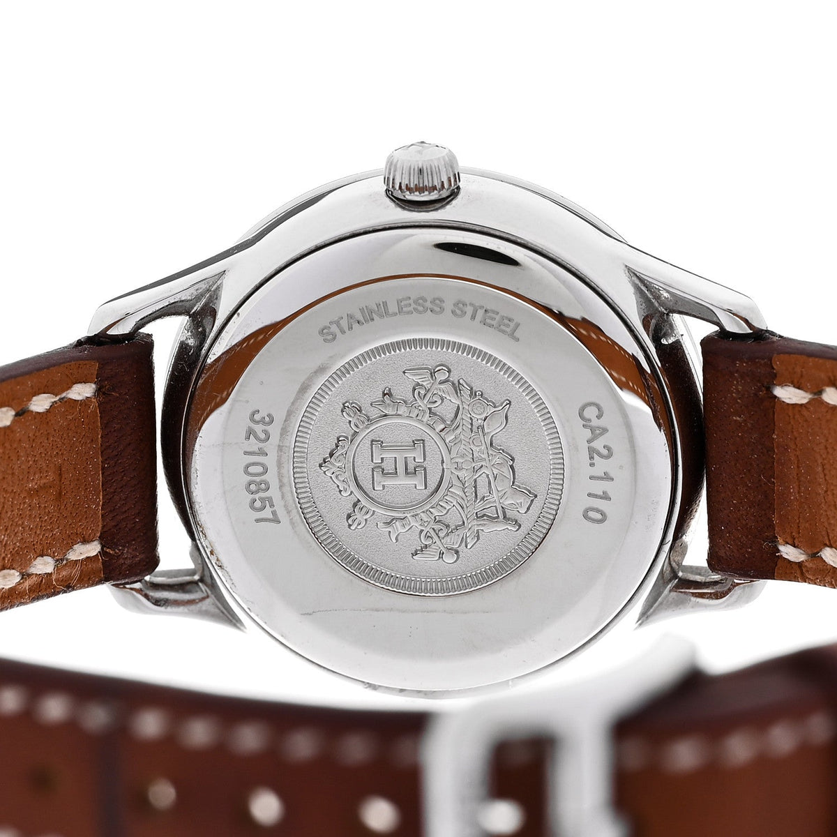 Hermes Slim D'Hermes 25MM Quartz Watch Fauve Barenia Stainless Steel