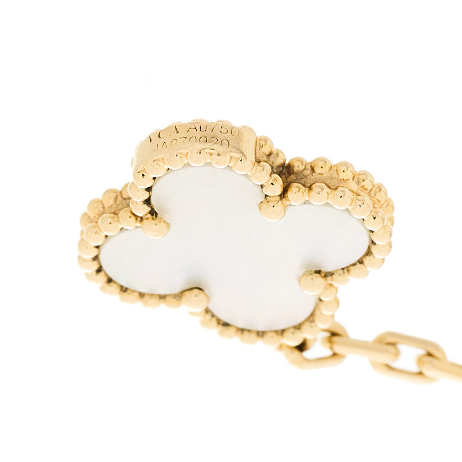 ヴァンクリーフ&アーペル ラッキーアルハンブラ 4モチーフ ブレスレット マルチカラー 18K イエローゴールド VAN CLEEF & ARPELS LUCKY ALHAMBRA 4 MOTIFS BRACELET MULTICOLOR 18K YELLOW GOLD