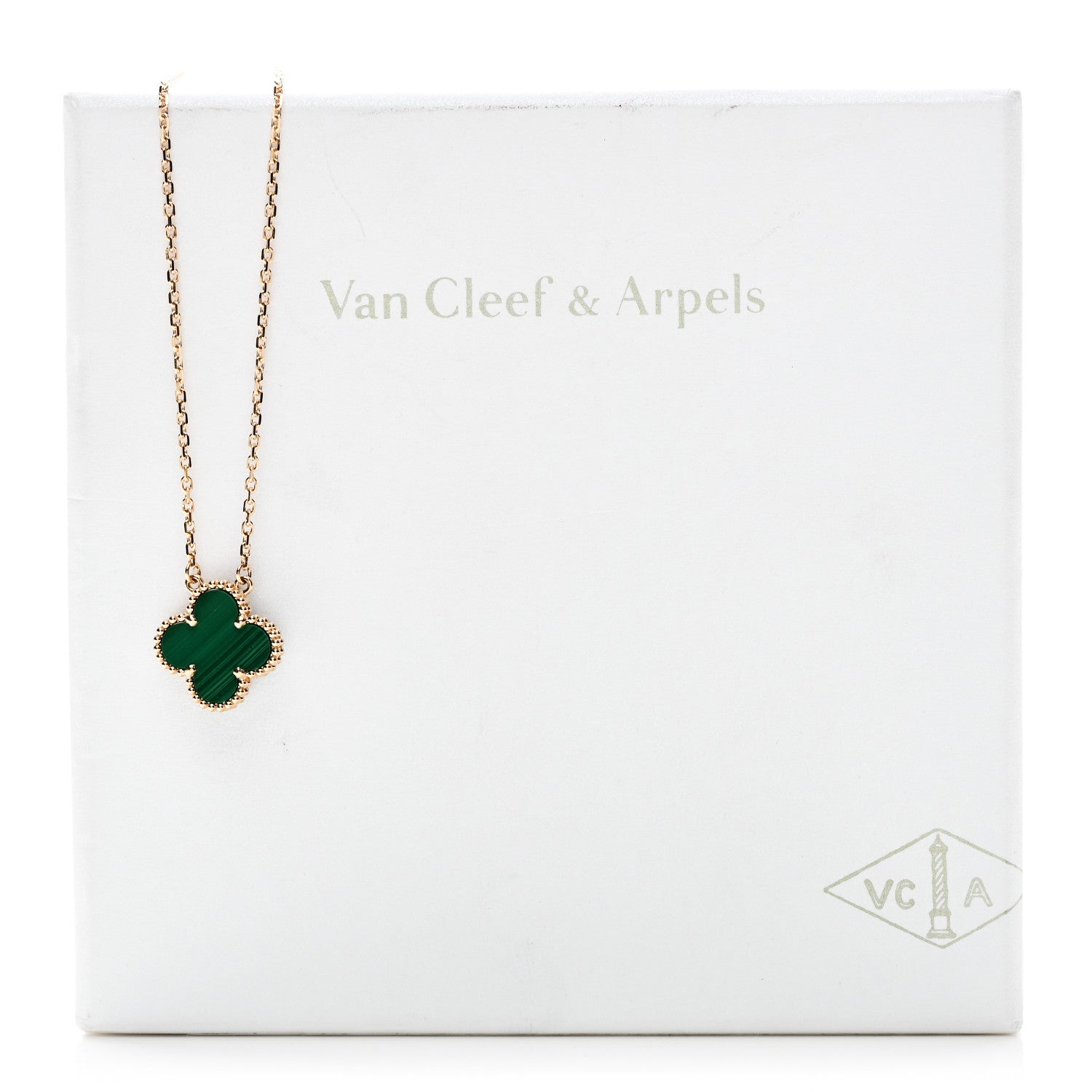 ヴァンクリーフ&アーペル ヴィンテージアルハンブラ ペンダントネックレス マラカイト 18K イエローゴールド VAN CLEEF & ARPELS VINTAGE ALHAMBRA PENDANT NECKLACE MALACHITE 18K YELLOW GOLD