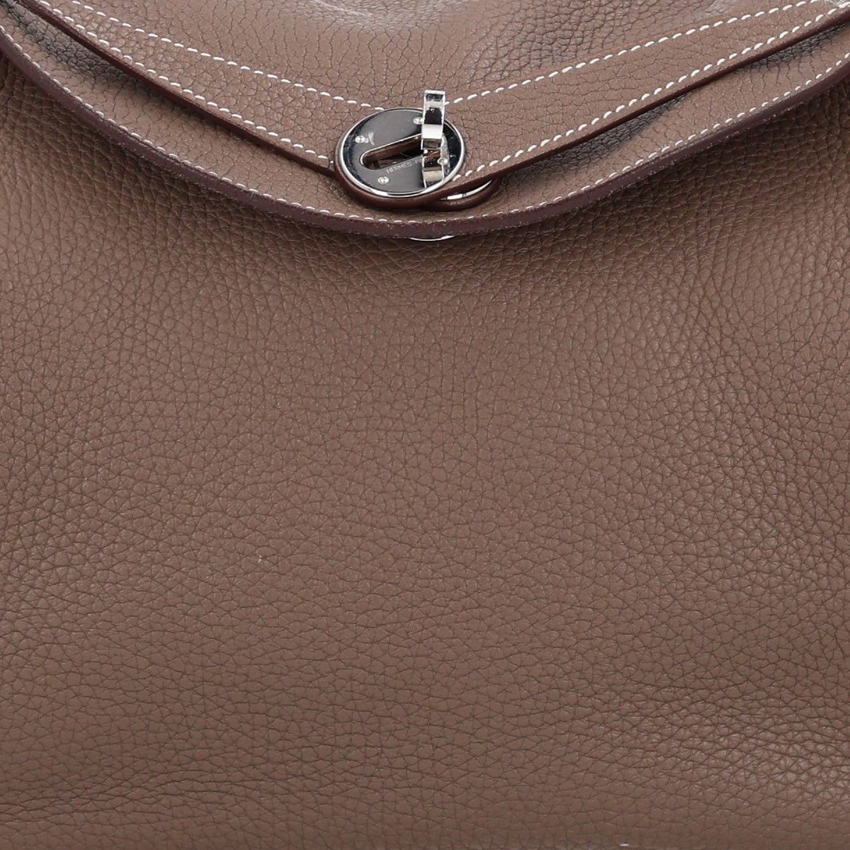 Hermes Lindy 30 Etoupe Taurillon Clemence Silver Hardware