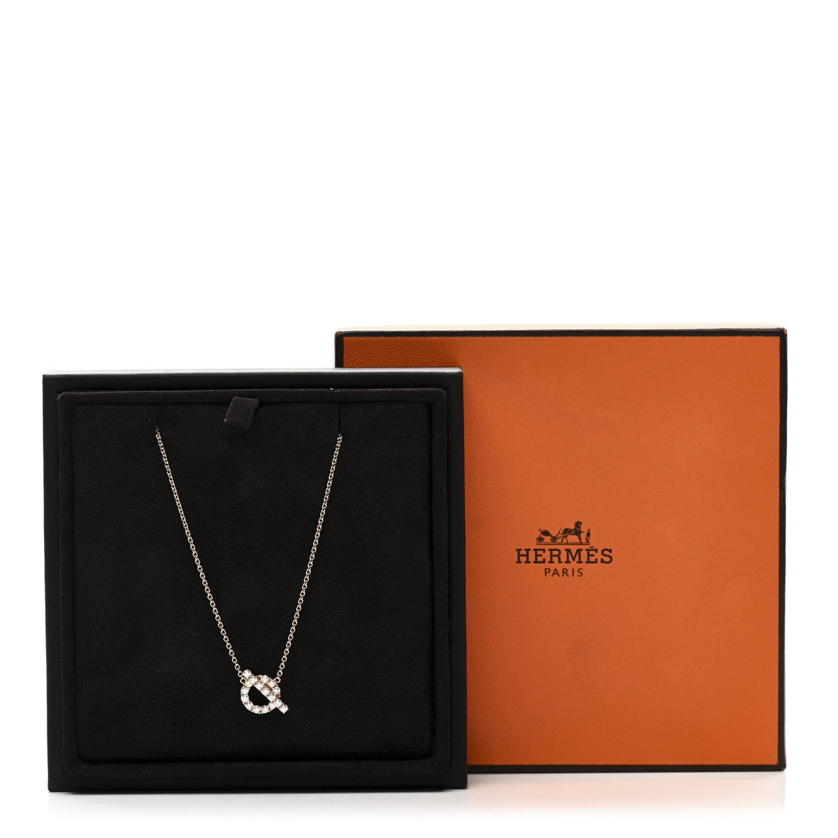 エルメス フィネス ペンダントネックレス 18K ローズゴールド ダイヤモンド HERMES FINESSE PENDANT NECKLACE 18K ROSE GOLD DIAMOND
