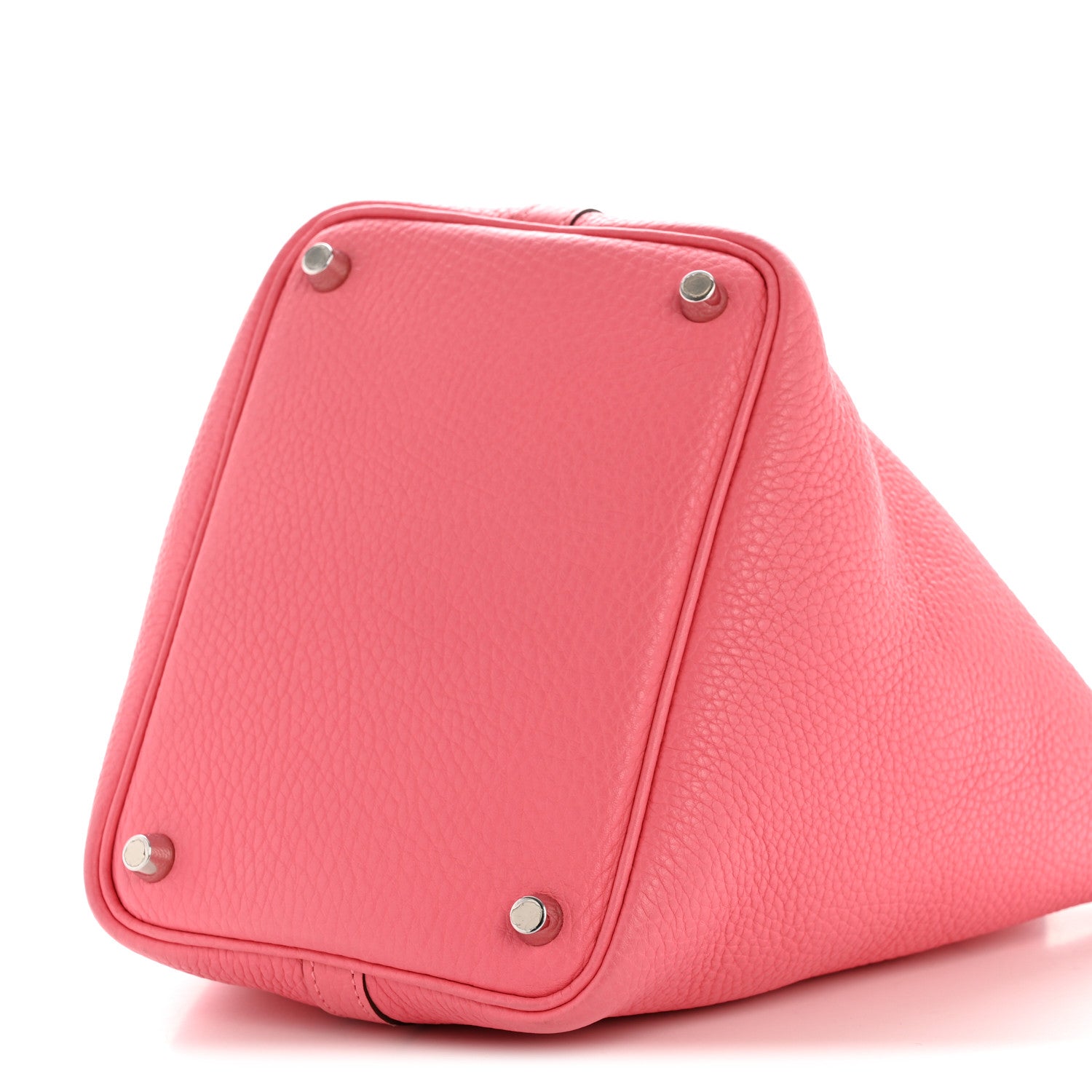 HERMES PICOTIN LOCK PM 18 ROSE AZALEE TAURILLON CLEMENCE SILVER HARDWARE