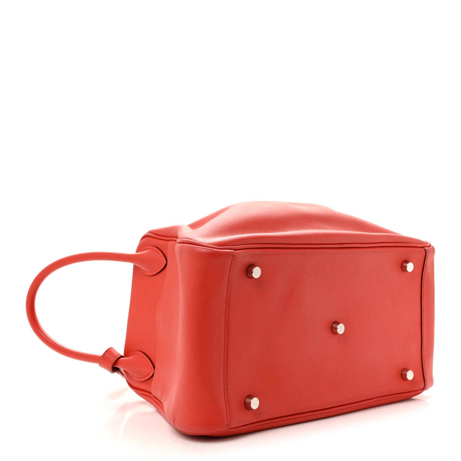 HERMES LINDY 30 TRESSAGE DE CUIR ROUGE DE COEUR BLEU DU NORD ROUGE H EPSOM / SWIFT SILVER HARDWARE