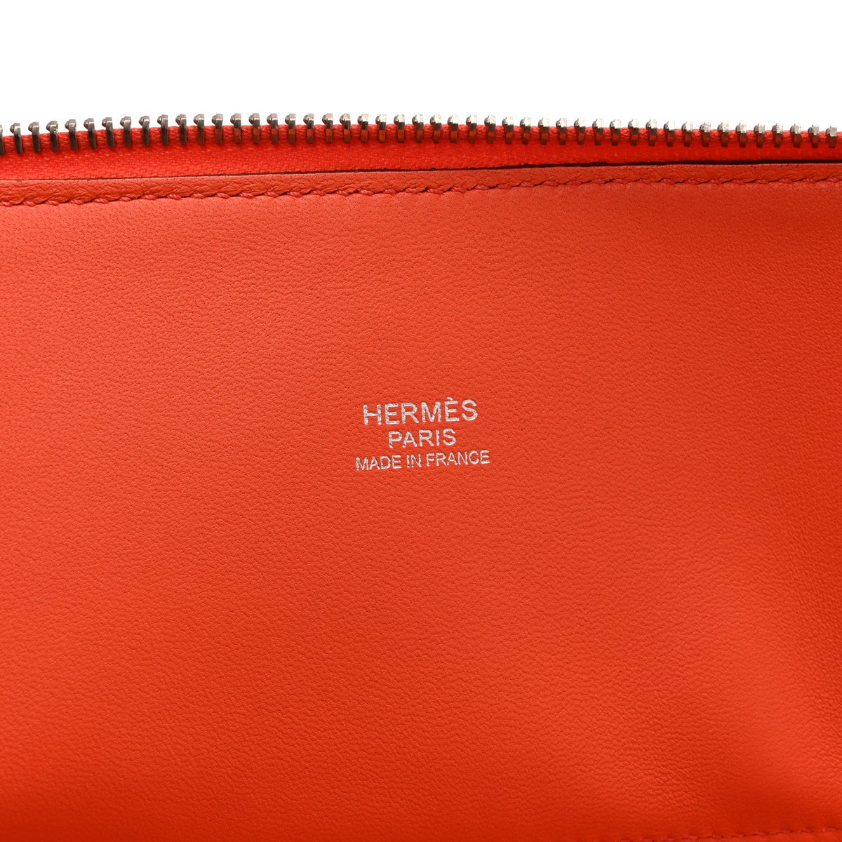 Hermès Bolide 31 Orange Poppy Taurillon Clemence Silver Hardware