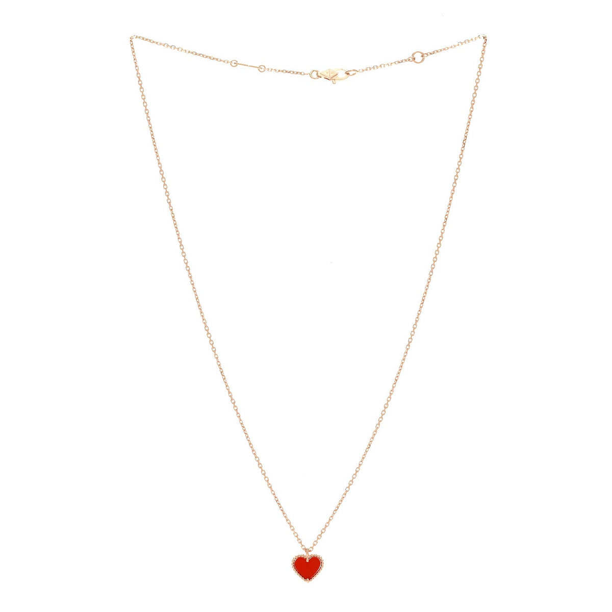 ヴァンクリーフ&アーペル スウィートアルハンブラ ペンダントネックレス カーネリアン 18K ローズゴールド VAN CLEEF & ARPELS SWEET ALHAMBRA PENDANT NECKLACE CARNELIAN 18K ROSE GOLD