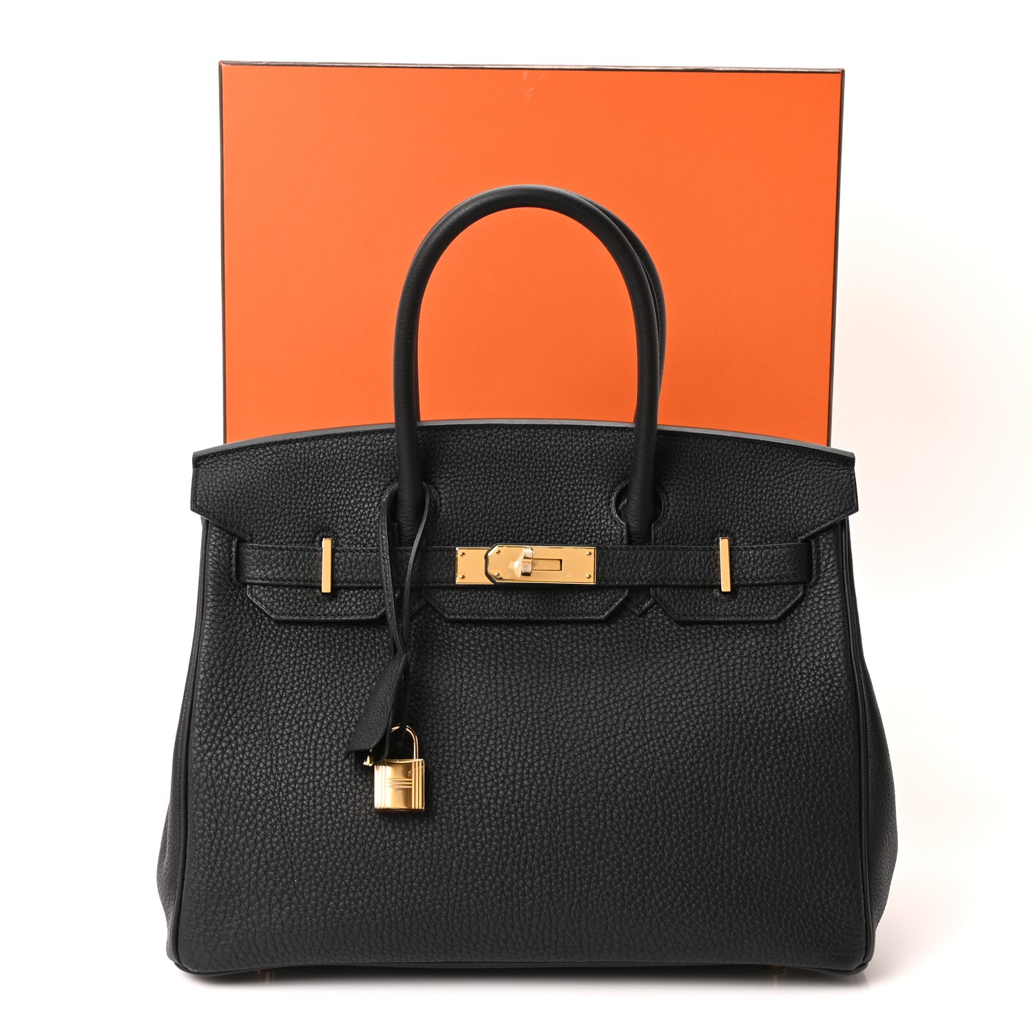 HERMES BIRKIN 30 BLACK TOGO GOLD HARDWARE