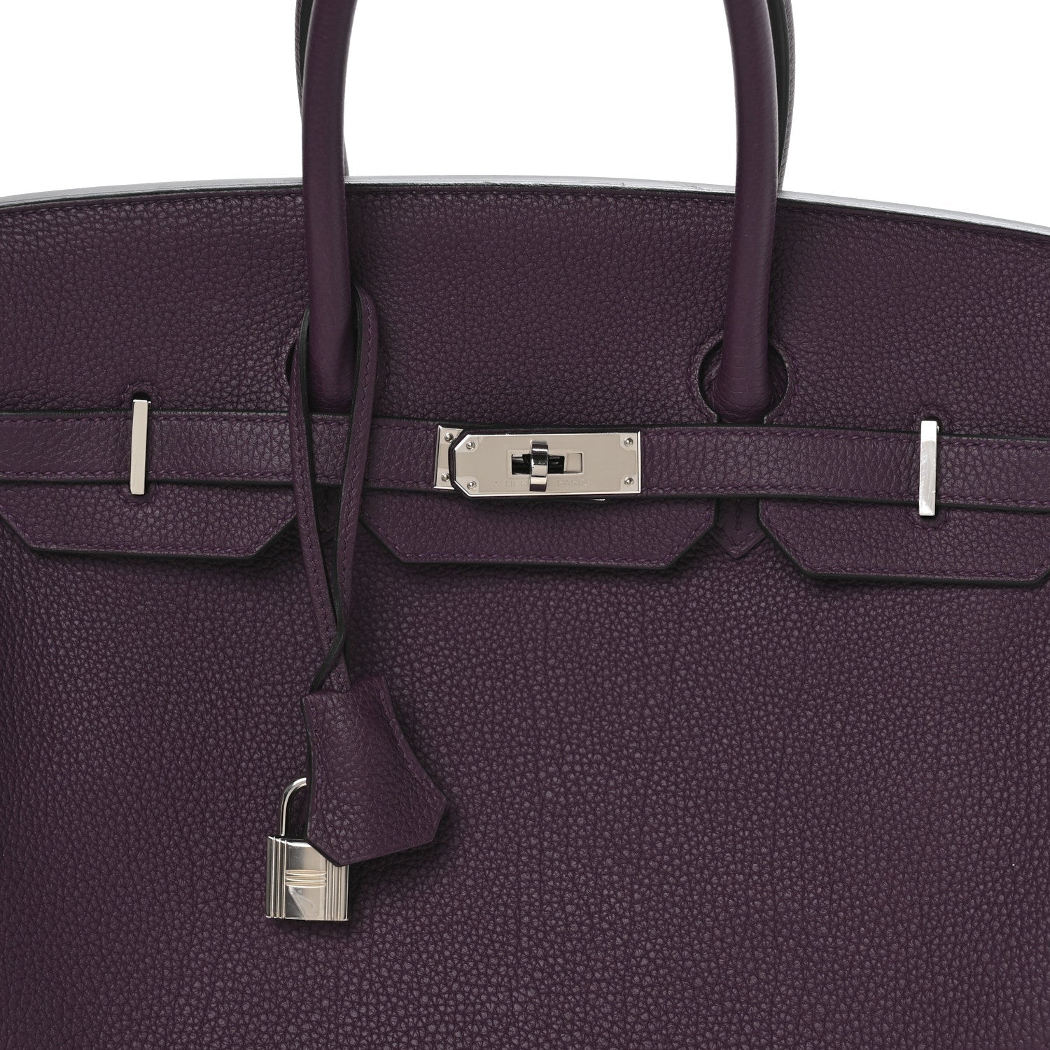 HERMES BIRKIN 35 CASSIS TOGO SILVER HARDWARE