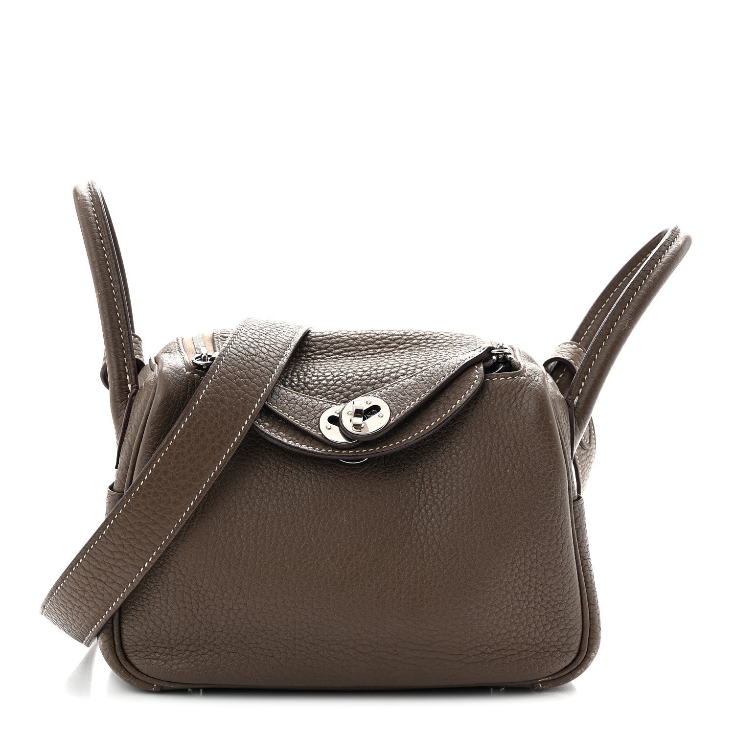 エルメス リンディ 20 Etoupe トリヨンクレマンス シルバー金具 HERMES LINDY 20 ETOUPE TAURILLON CLEMENCE SILVER HARDWARE