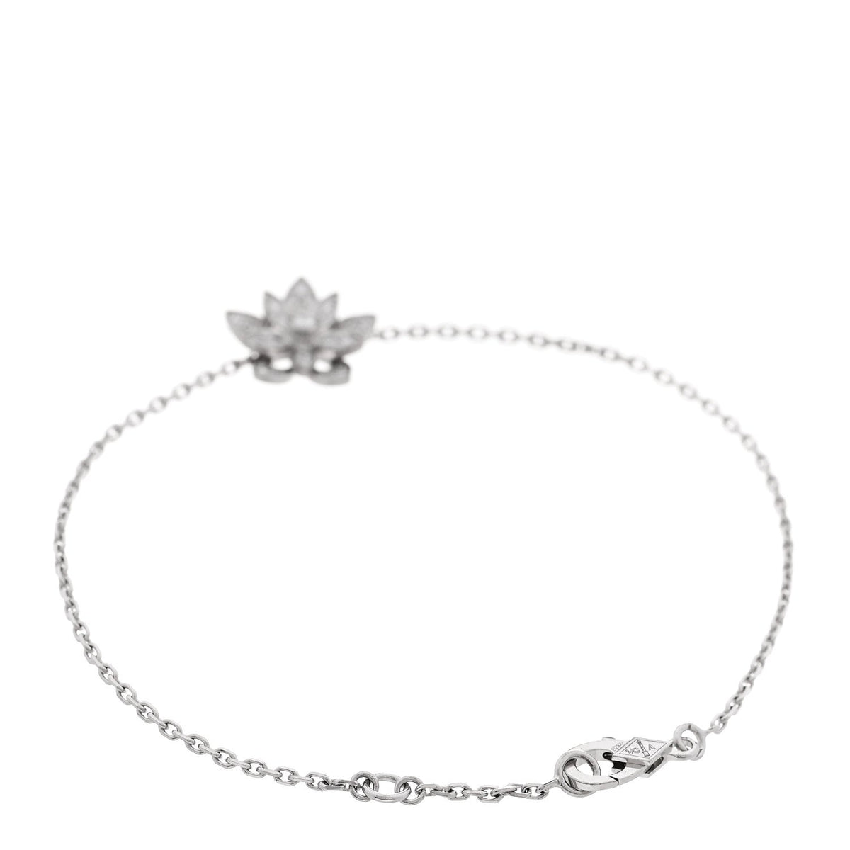 Van Cleef & Arpels Mini Lotus Bracelet Diamond 18K White Gold