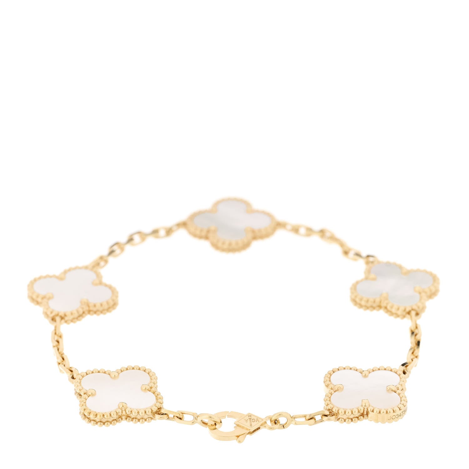 ヴァンクリーフ&アーペル ヴィンテージアルハンブラ 5モチーフ ブレスレット マザーオブパール 18K イエローゴールド VAN CLEEF & ARPELS VINTAGE ALHAMBRA 5 MOTIFS BRACELET MOTHER OF PEARL 18K YELLOW GOLD