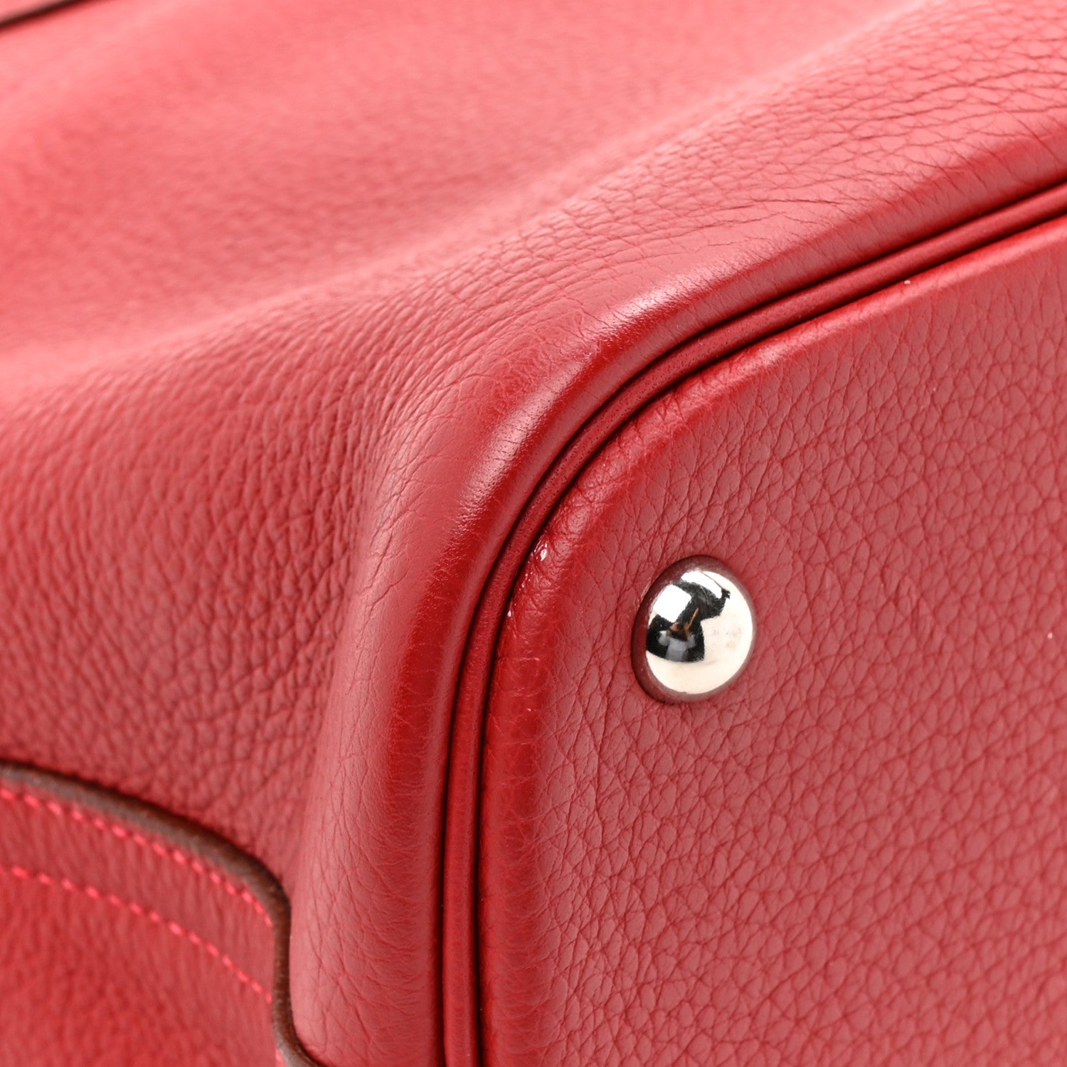 HERMES BOLIDE 31 ROUGE GARANCE TAURILLON CLEMENCE SILVER HARDWARE