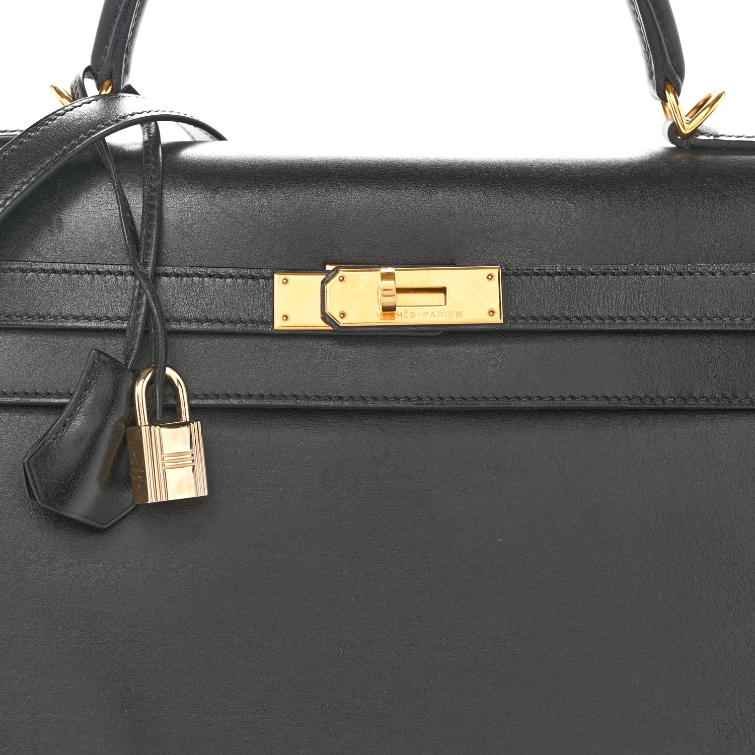 エルメス ケリー35 外縫い Black ボックス ゴールド金具 HERMES KELLY35 SELLIER BLACK BOX GOLD HARDWARE