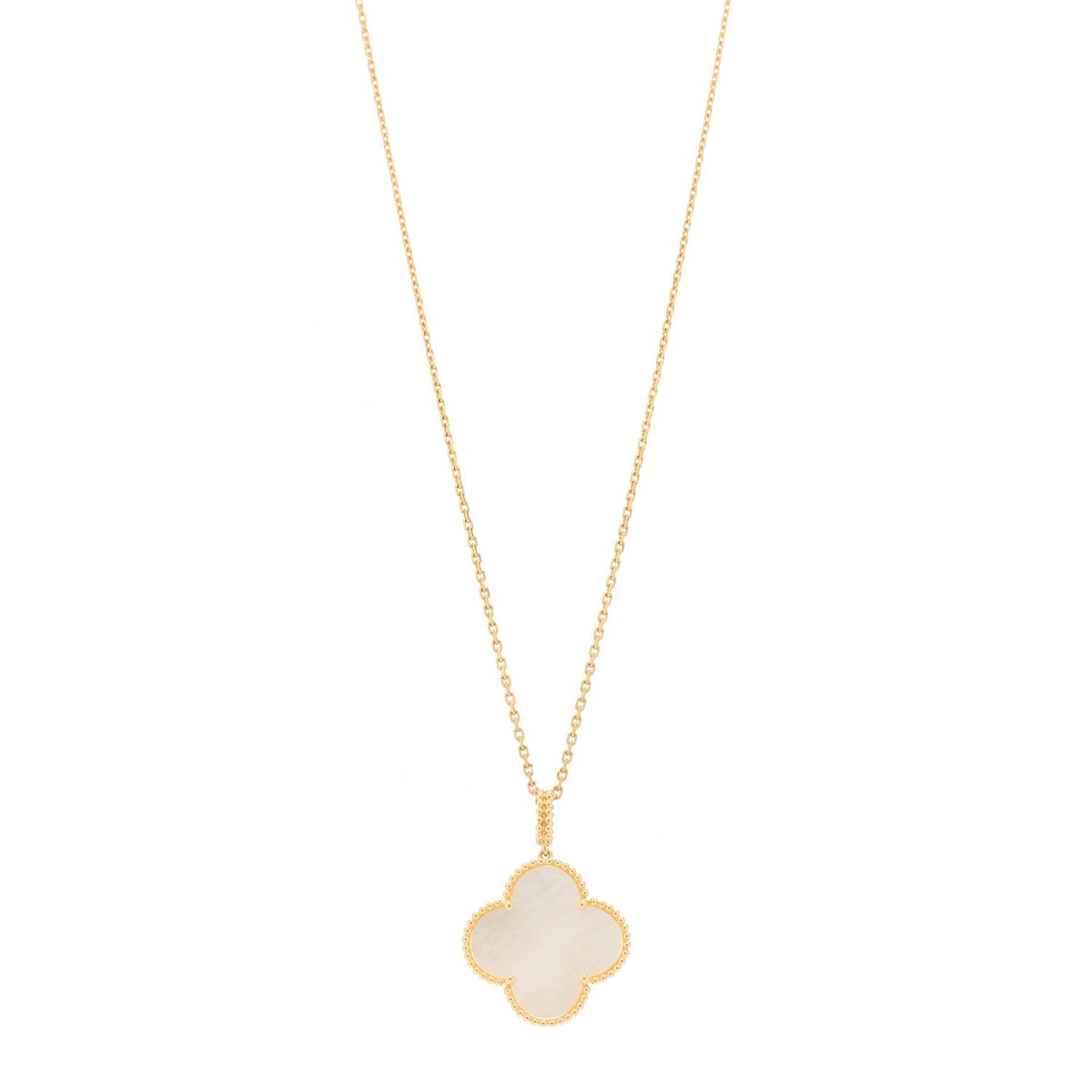 Van Cleef & Arpels Magic Alhambra Long Necklace Mother of Pearl 18K Yellow Gold
