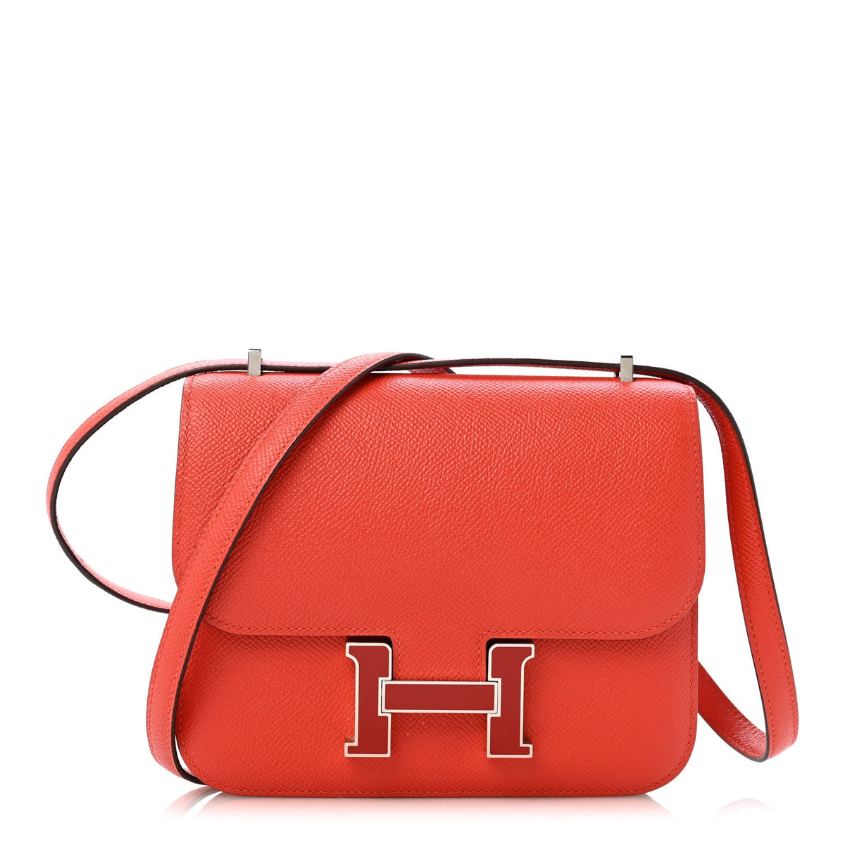 エルメス ミニコンスタンス 18 Capucine Sanguine エプソン エナメル金具 HERMES MINI CONSTANCE 18 CAPUCINE SANGUINE EPSOM