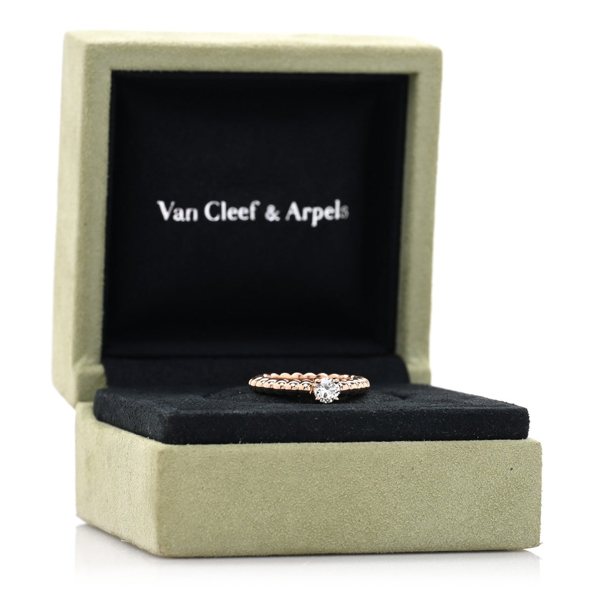 VAN CLEEF & ARPELS PERLÉE RING DIAMOND 18K ROSE GOLD