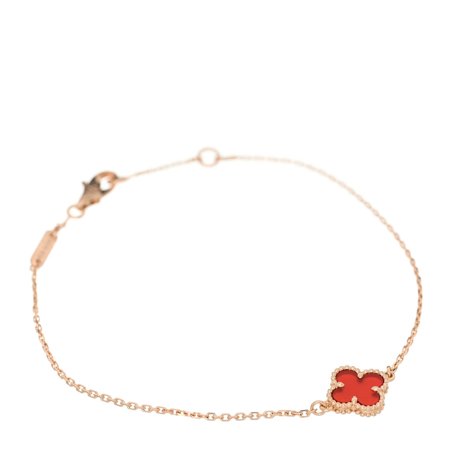 ヴァンクリーフ&アーペル スウィートアルハンブラ ブレスレット カーネリアン 18K ローズゴールド VAN CLEEF & ARPELS SWEET ALHAMBRA BRACELET CARNELIAN 18K ROSE GOLD