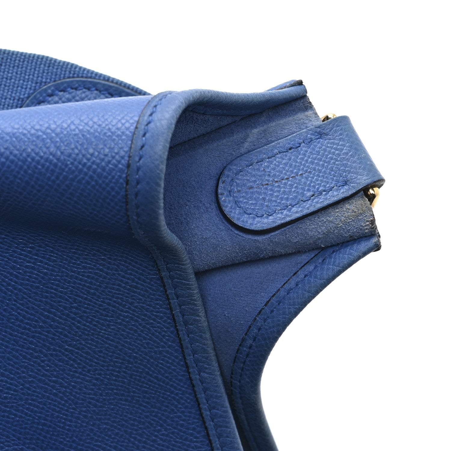 HERMES EVELYNE GM BLEU FRANCE COURCHEVEL SILVER HARDWARE