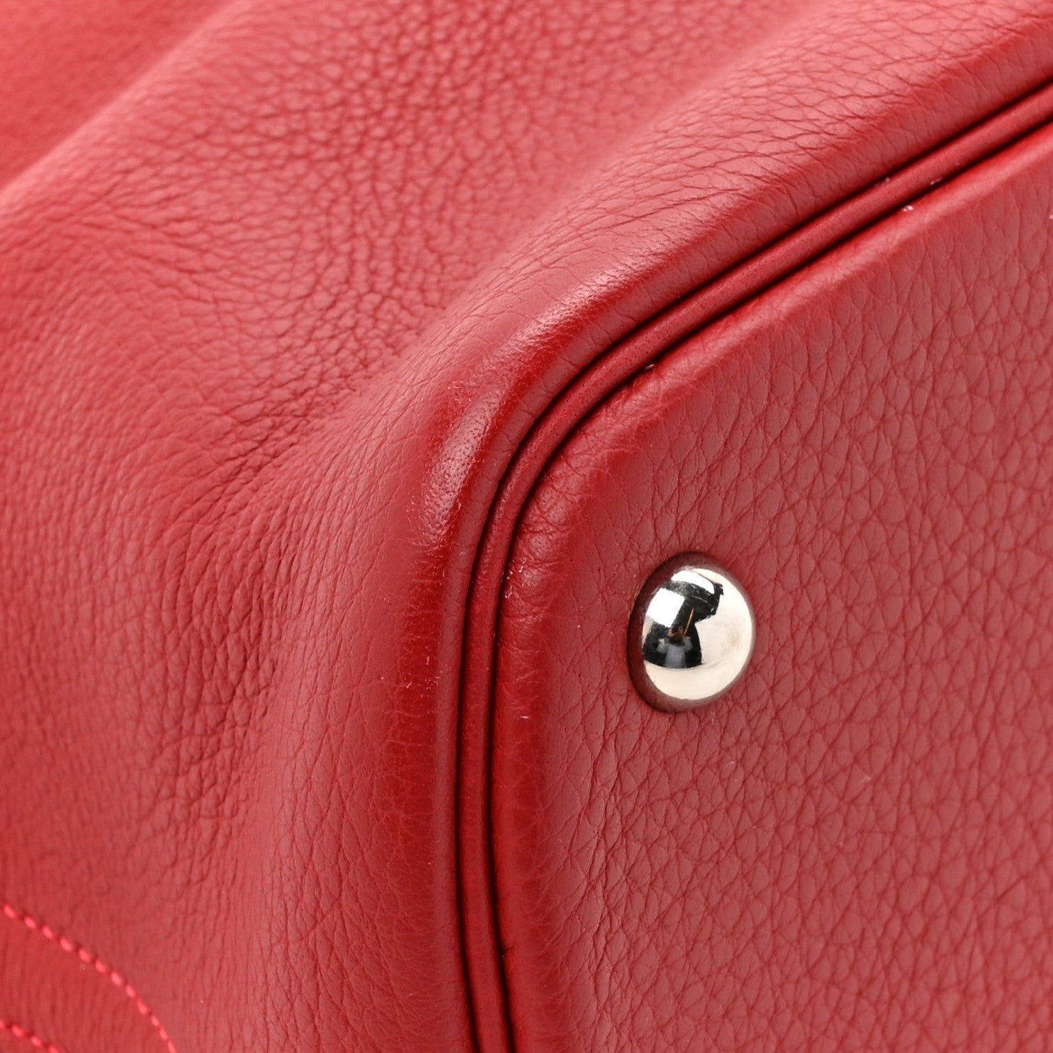 HERMES BOLIDE 31 ROUGE GARANCE TAURILLON CLEMENCE SILVER HARDWARE