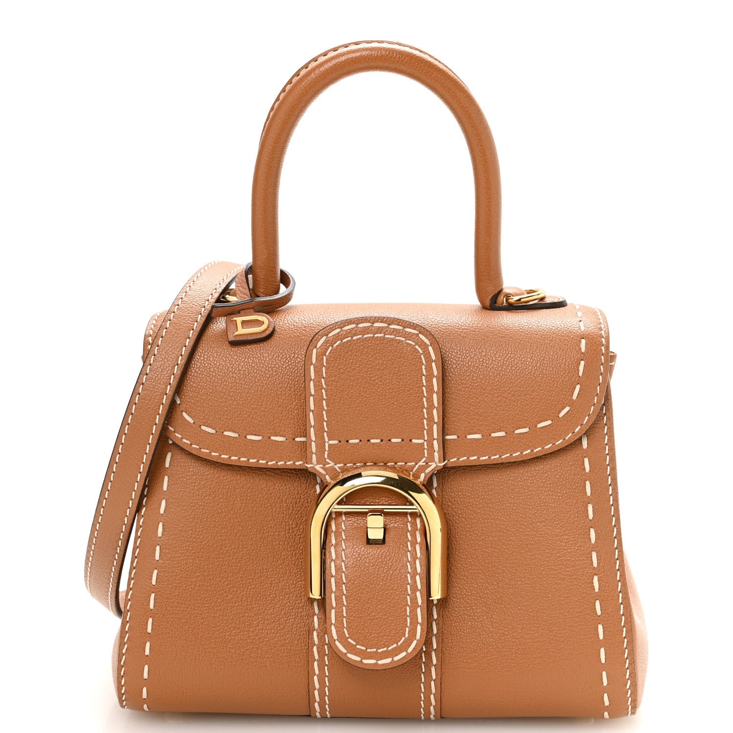 デルヴォー ブリヨン ミニ サーピケ ショルダーバッグ Vegetal Ivory グレインドロデオカーフスキン ゴールド金具 DELVAUX BRILLANT MINI SURPIQUE SHOULDER BAG VEGETAL IVORY GRAINED RODEO CALFSKIN GOLD HARDWARE