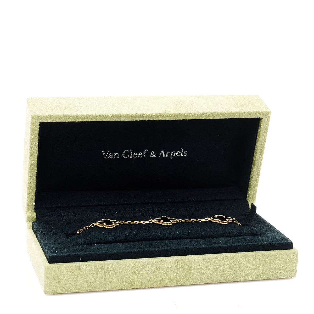 ヴァンクリーフ&アーペル ヴィンテージアルハンブラ 5モチーフ ブレスレット ブラックオニキス 18K イエローゴールド VAN CLEEF & ARPELS VINTAGE ALHAMBRA 5 MOTIFS BRACELET BLACK ONYX 18K YELLOW GOLD