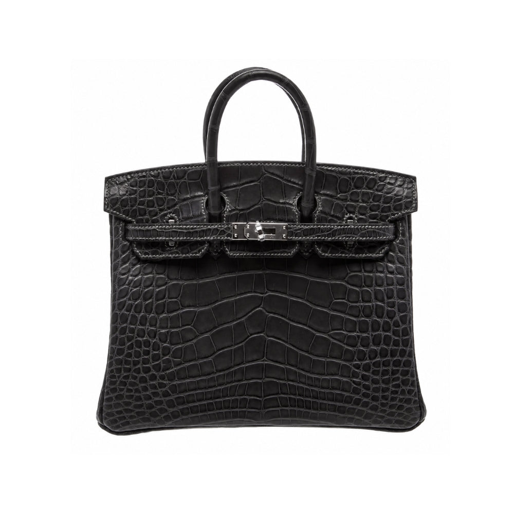エルメス バーキン25 グラファイト マットアリゲーター シルバー金具 HERMES BIRKIN 25 GRAPHITE MATTE ALLIGATOR SILVER HARDWARE