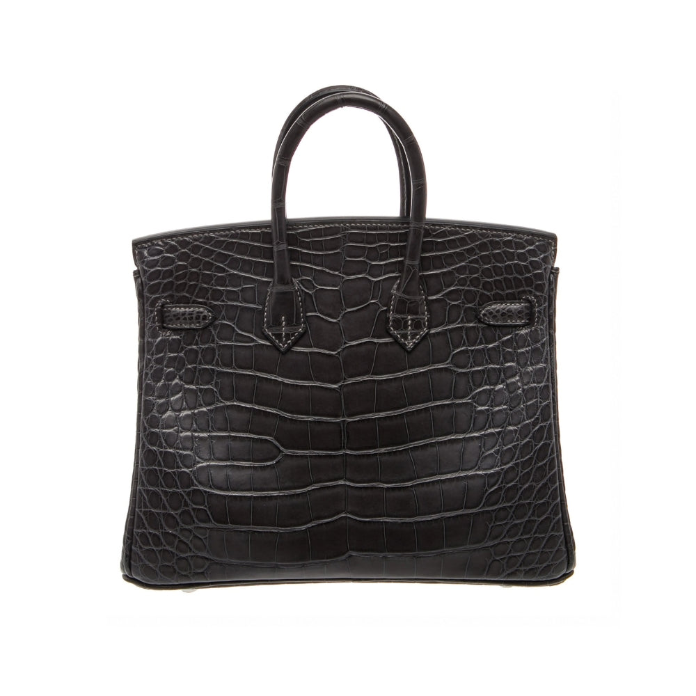 エルメス バーキン25 グラファイト マットアリゲーター シルバー金具 HERMES BIRKIN 25 GRAPHITE MATTE ALLIGATOR SILVER HARDWARE