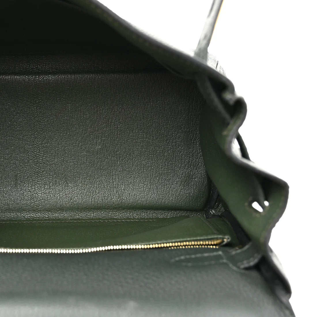 HERMES KELLY 28 RETOURNE VERT FONCE TOGO GOLD HARDWARE