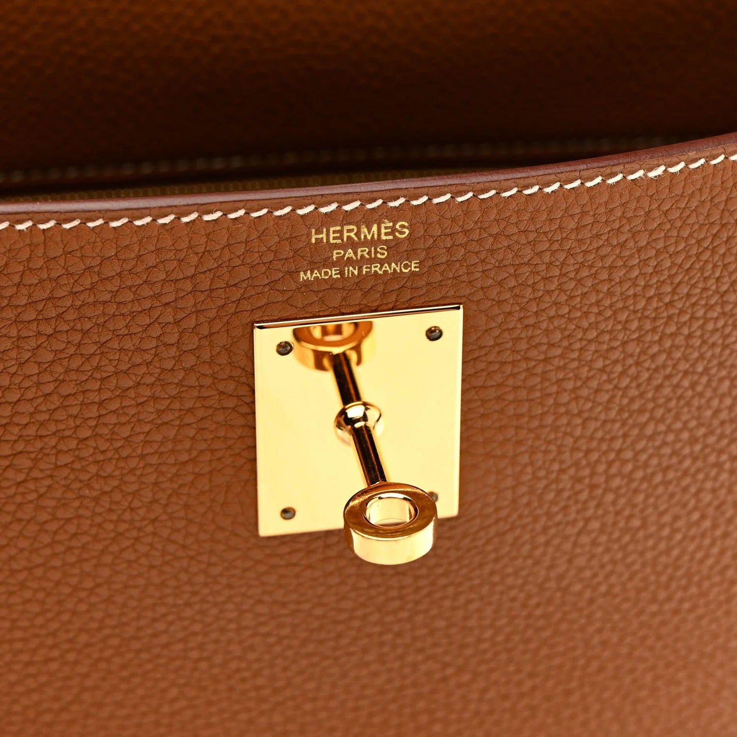 HERMES KELLY 28 RETOURNE GOLD TOGO GOLD HARDWARE