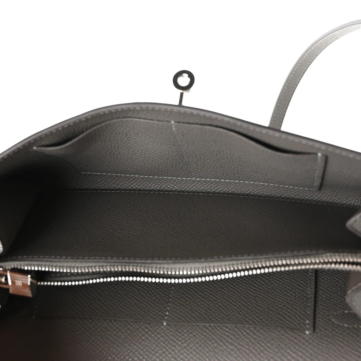 HERMES KELLY TO GO WALLET GRIS MEYER EPSOM SILVER HARDWARE