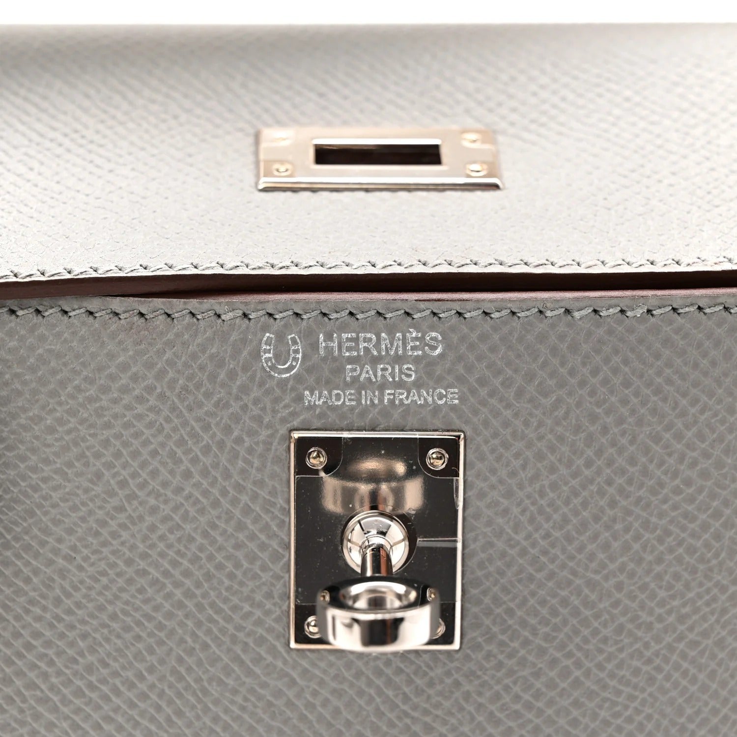 HERMES KELLY 25 SELLIER HSS SPECIAL ORDER GRIS MOUETTE CRAIE EPSOM SILVER HARDWARE