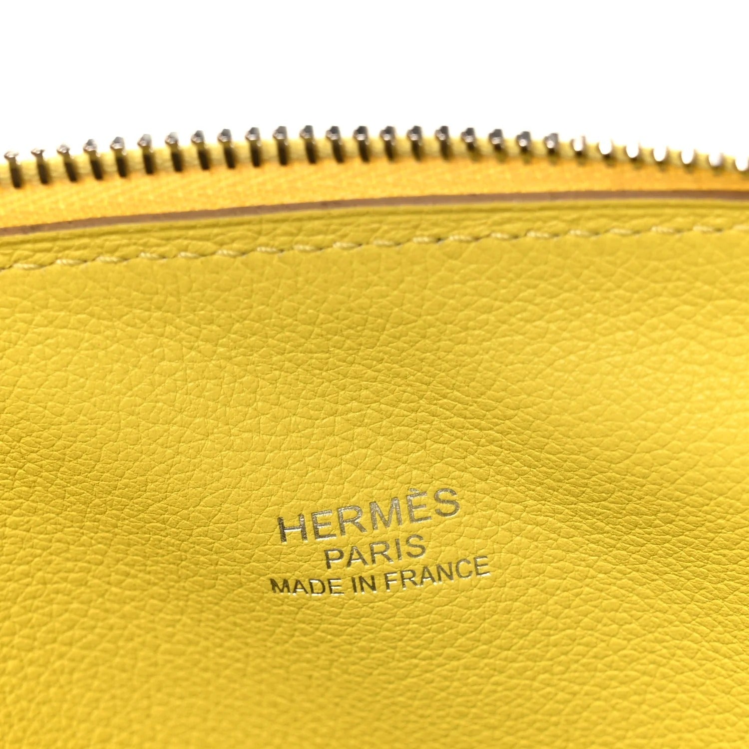 HERMES BOLIDE 45 FICELLE LIME EVERCOLOR TOILE SILVER HARDWARE