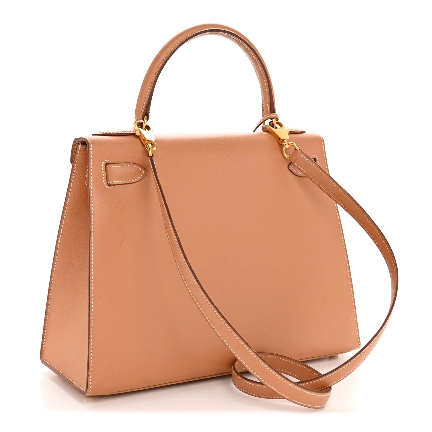 HERMES KELLY 28 SELLIER NATURELLE COURCHEVEL GOLD HARDWARE