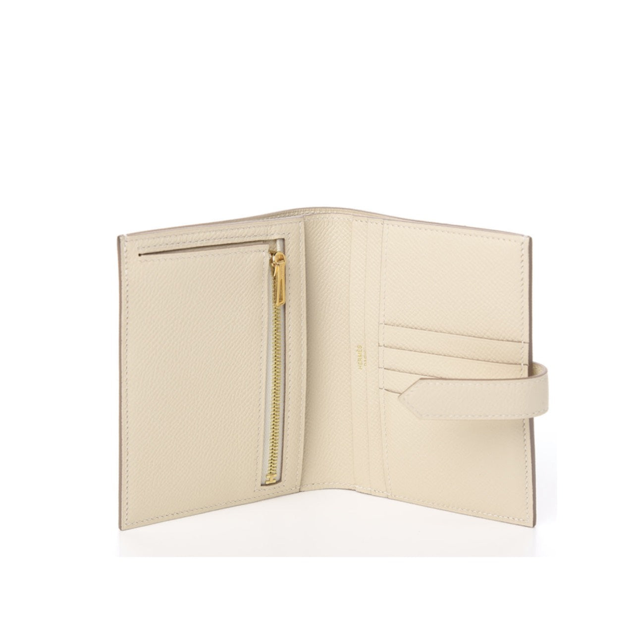 HERMES BEARN COMPACT WALLET CRAIE EPSOM GOLD HARDWARE