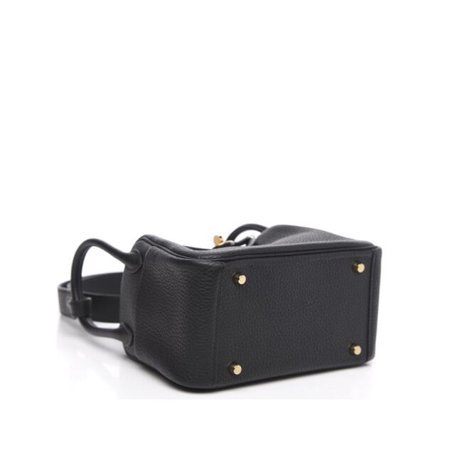 HERMES MINI LINDY 20 BLACK TAURILLON CLEMENCE GOLD HARDWARE