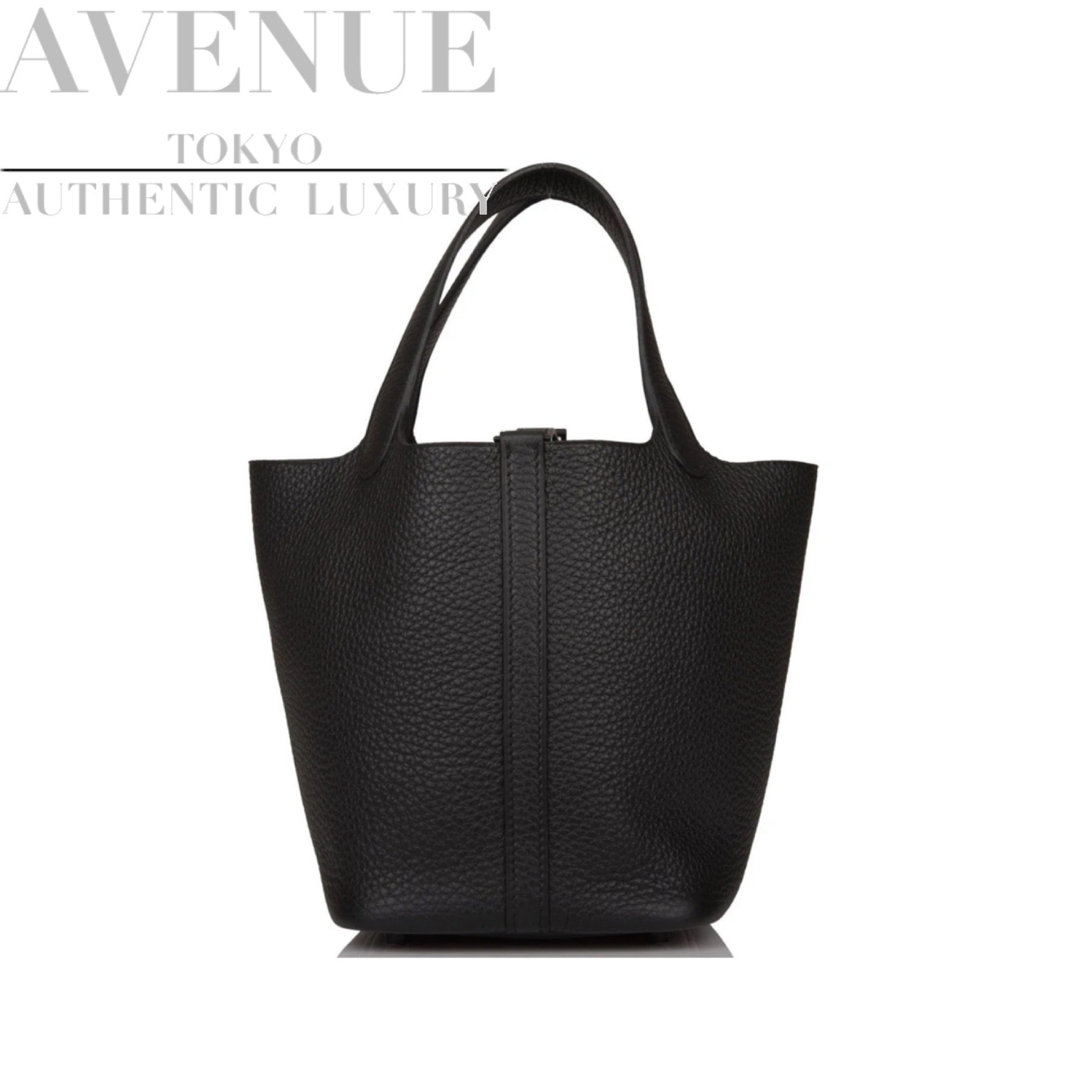 HERMES PICOTIN LOCK PM 18 MONOCHROME SO BLACK TAURILLON CLEMENCE BLACK HARDWARE
