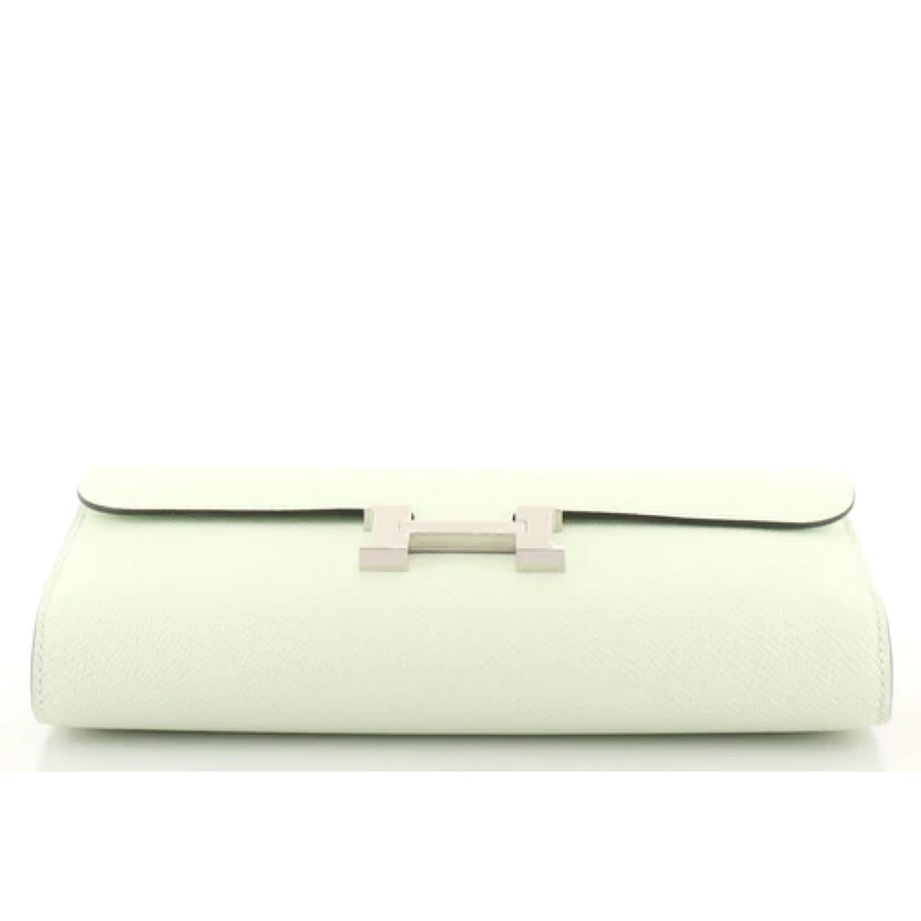 HERMES CONSTANCE LONG WALLET TO GO VERT FIZZ EPSOM SILVER HARDWARE