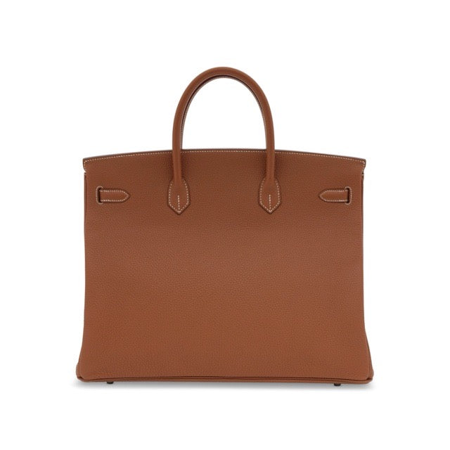 HERMES BIRKIN 40 GOLD TOGO SILVER HARDWARE