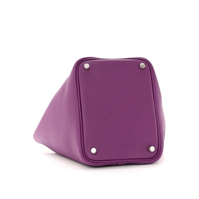 HERMES PICOTIN LOCK PM 18 ANEMONE TAURILLON CLEMENCE SILVER HARDWARE