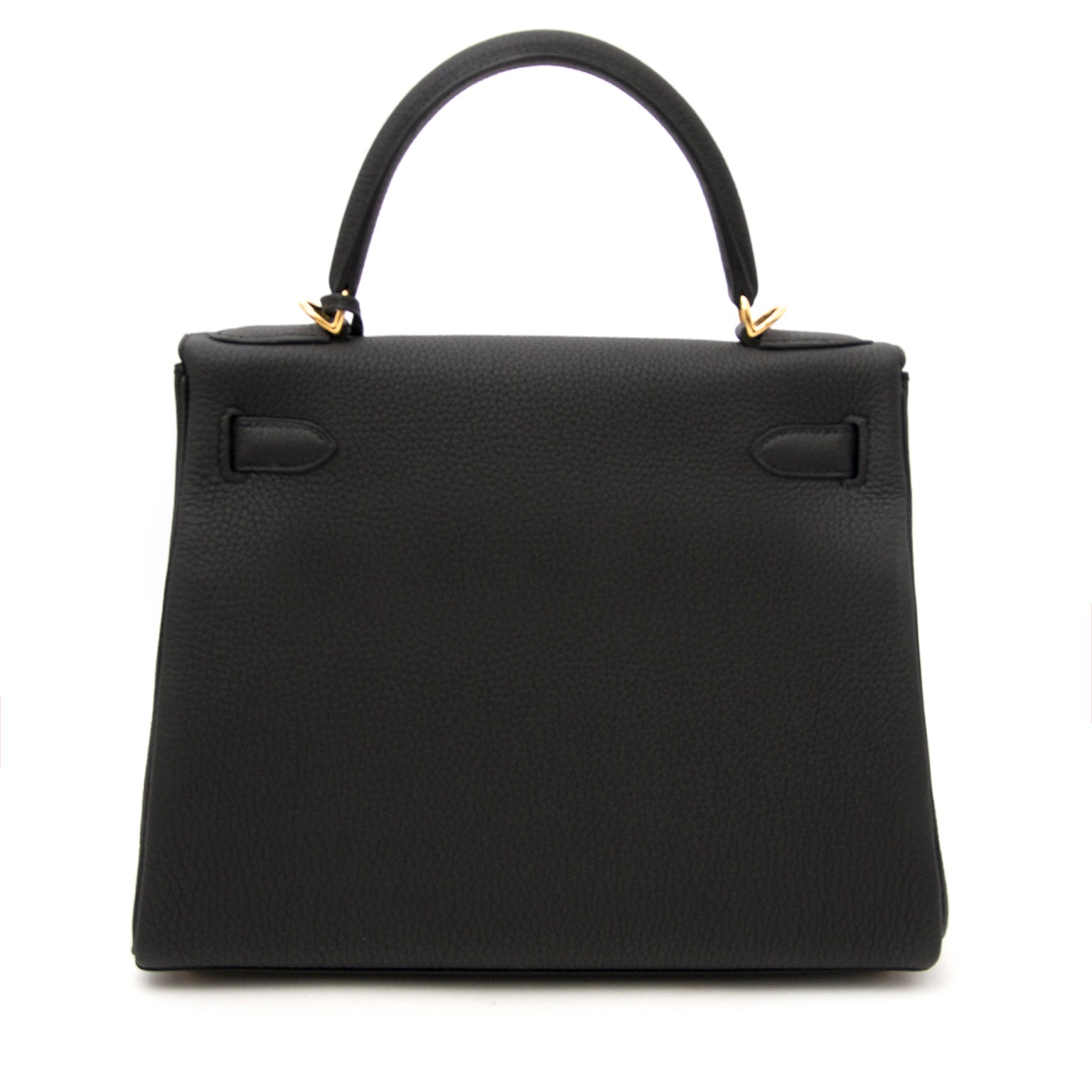 HERMES KELLY 28 SELLIER BLACK TOGO GOLD HARDWARE
