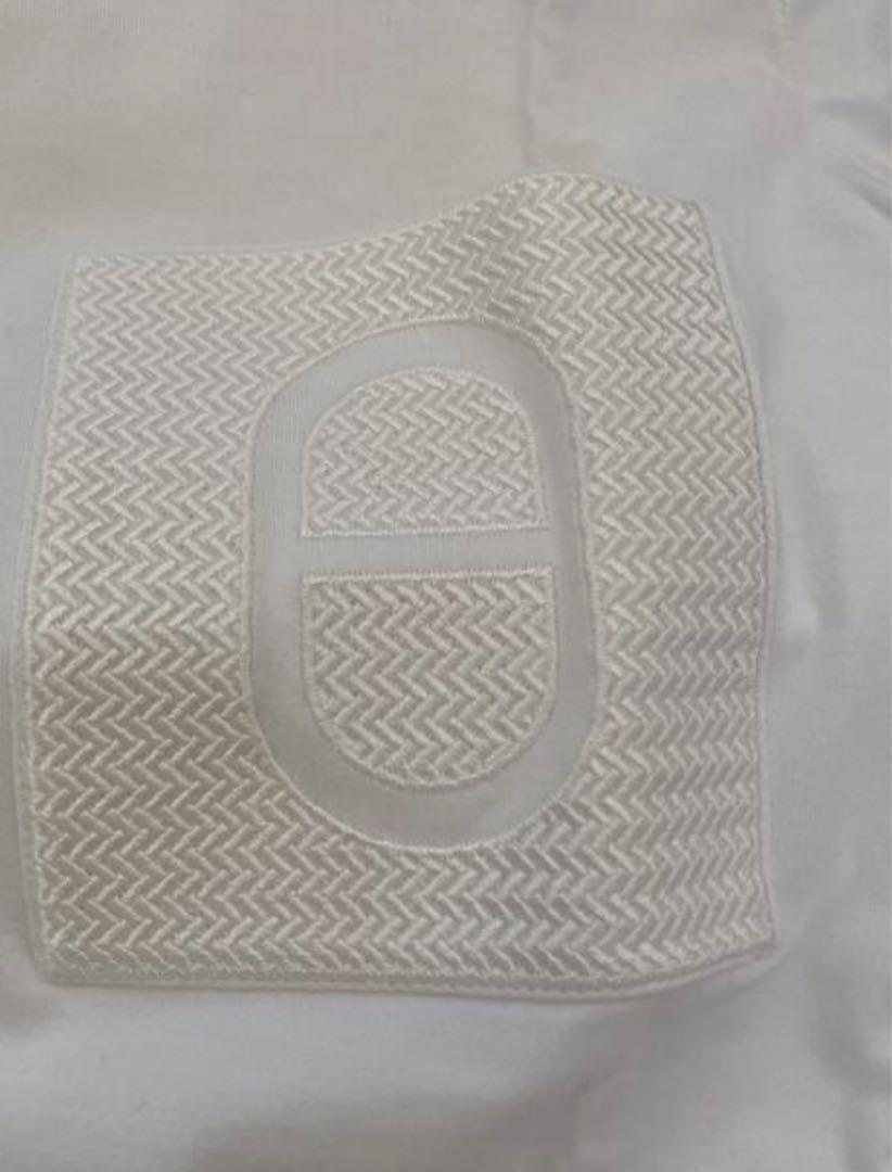 HERMES EMBROIDERED POCKET T-SHIRTS CHAINE'D ANCRE WHITE COTTON