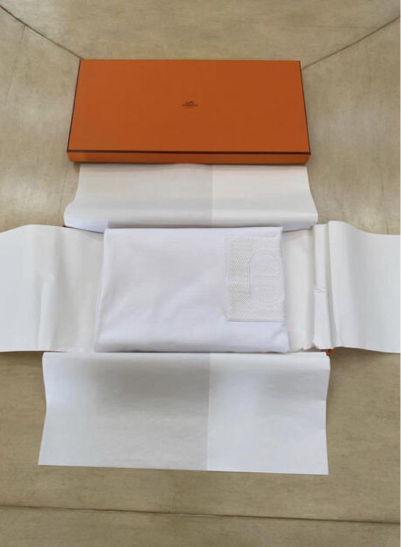 HERMES EMBROIDERED POCKET T-SHIRTS CHAINE'D ANCRE WHITE COTTON