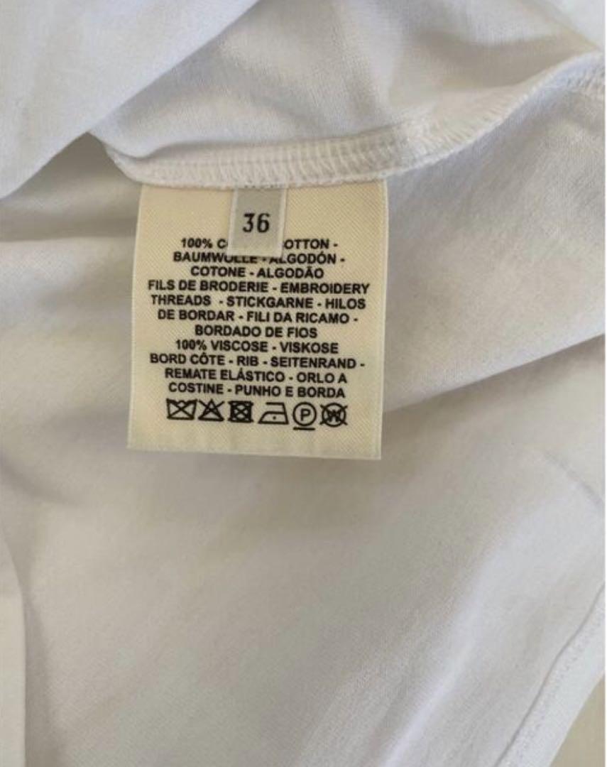 HERMES EMBROIDERED POCKET T-SHIRTS CHAINE'D ANCRE WHITE COTTON
