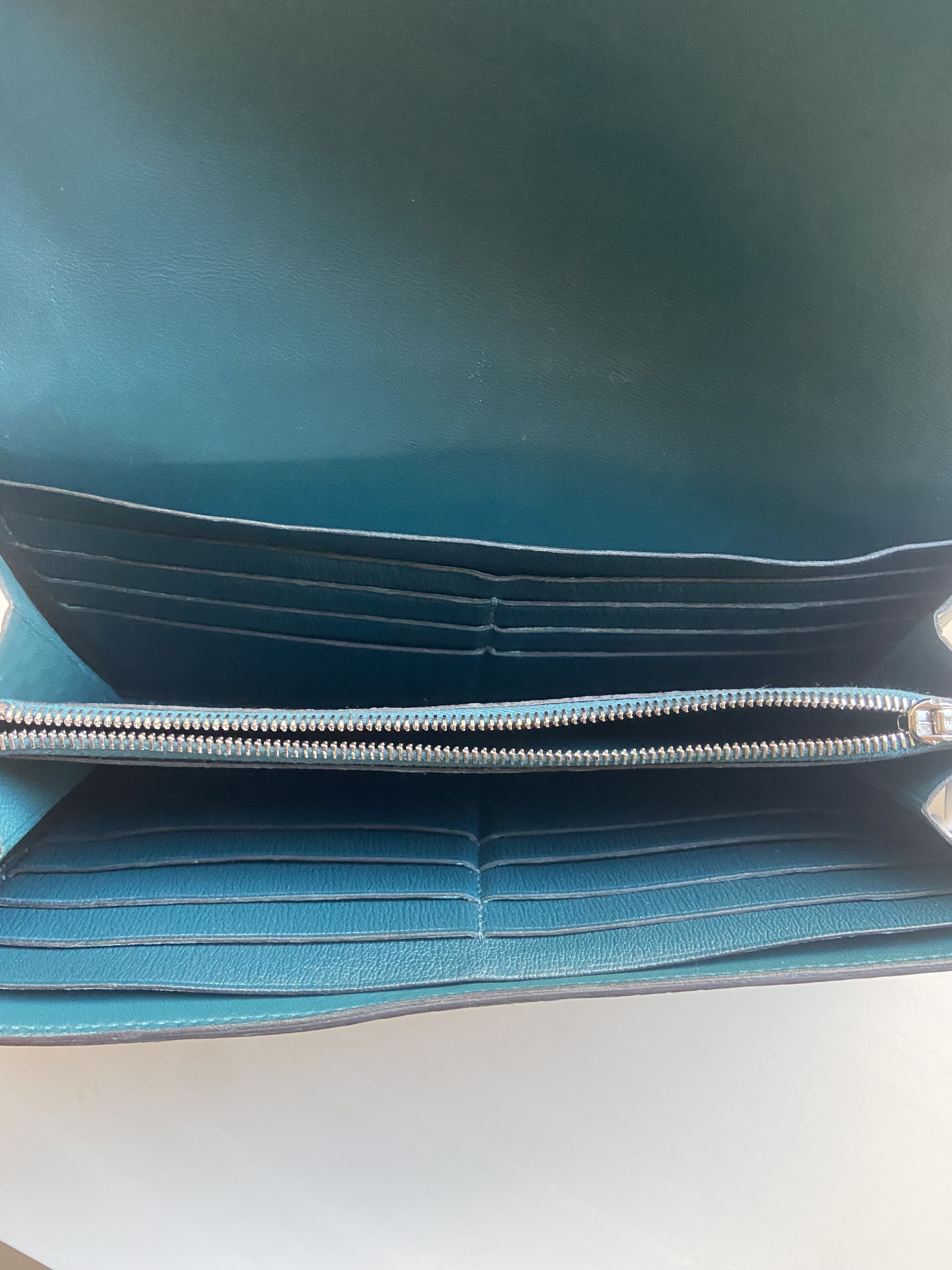 HERMES CONSTANCE LONG WALLET SHINY ALLIGATOR CROCODILE COLVERT LACQUER SILVER HARDWARE