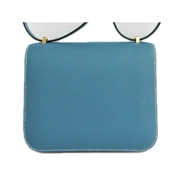 HERMES MINI CONSTANCE 18 MIRROR NEW BLEU JEAN EPSOM GOLD HARDWARE