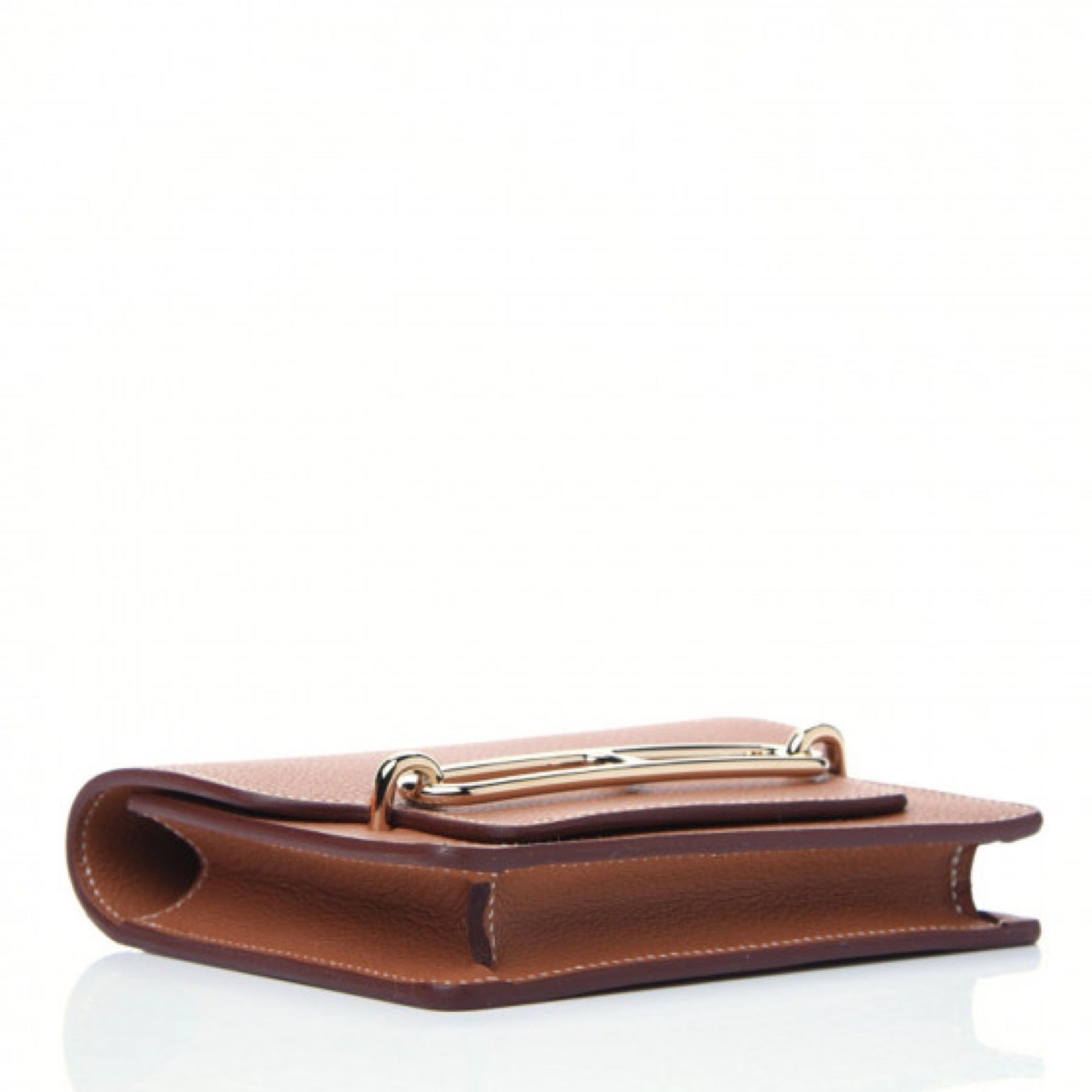 HERMES ROULIS SLIM WALLET GOLD EVERCOLOR GOLD HARDWARE