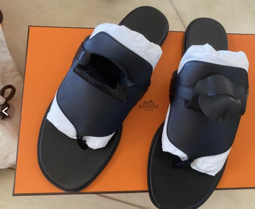 HERMES ELIXIR SANDALS BLACK・37.0