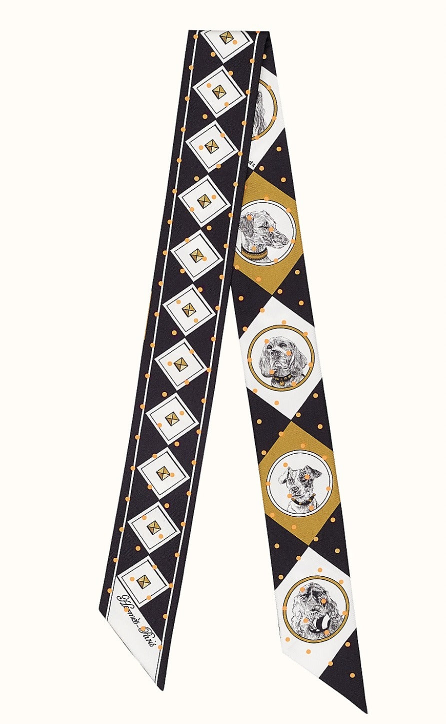 最短当日発送【新品未使用】エルメス 新作ツイリー ノワール/ゴールド  