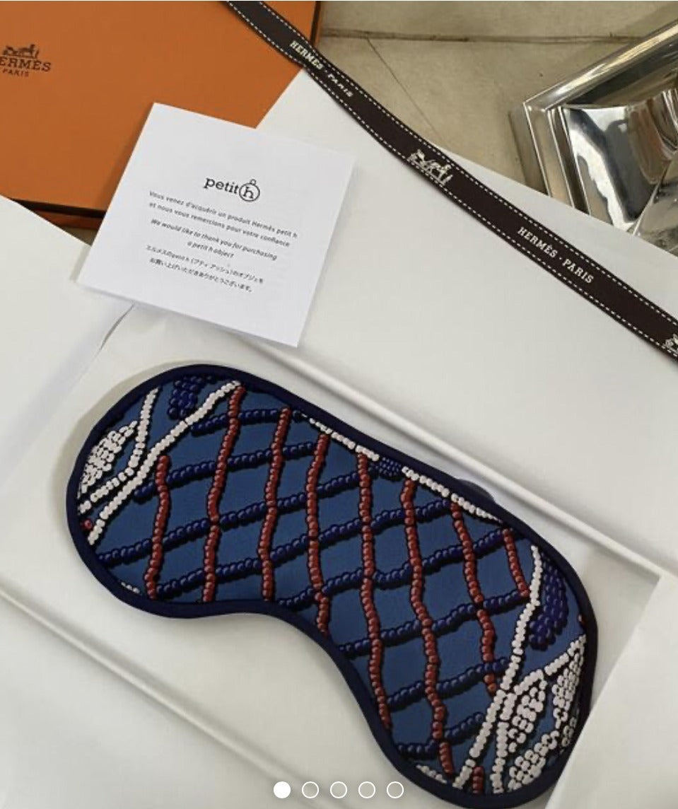 HERMES EYE MASK BLEU